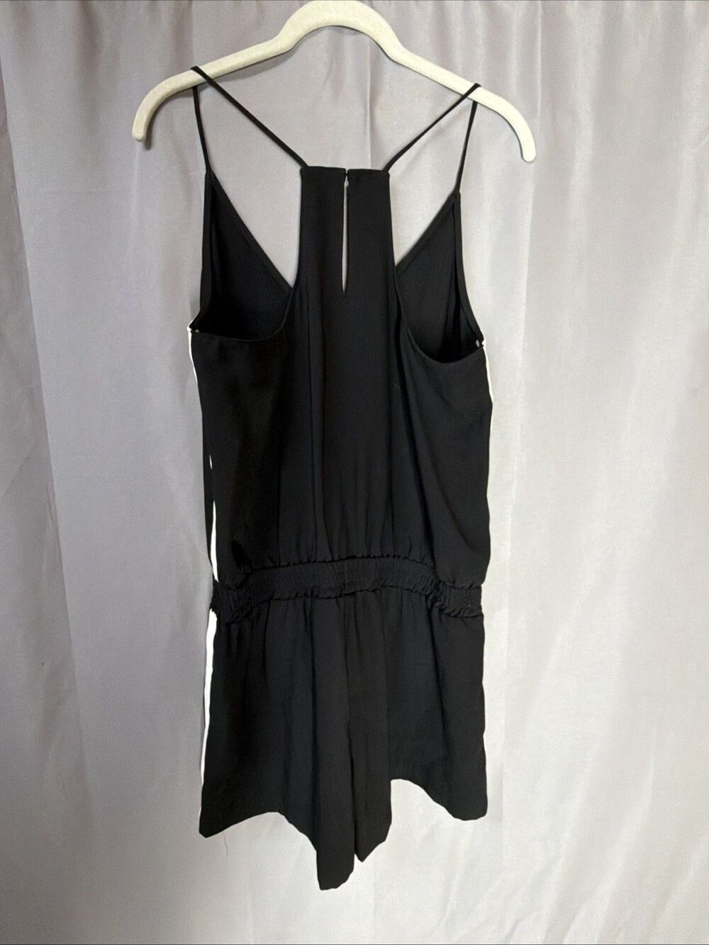 Amanda Uprichard Track Romper in Black Ivory Stripe Women’s Sz X Large XL - Picture 5 of 9